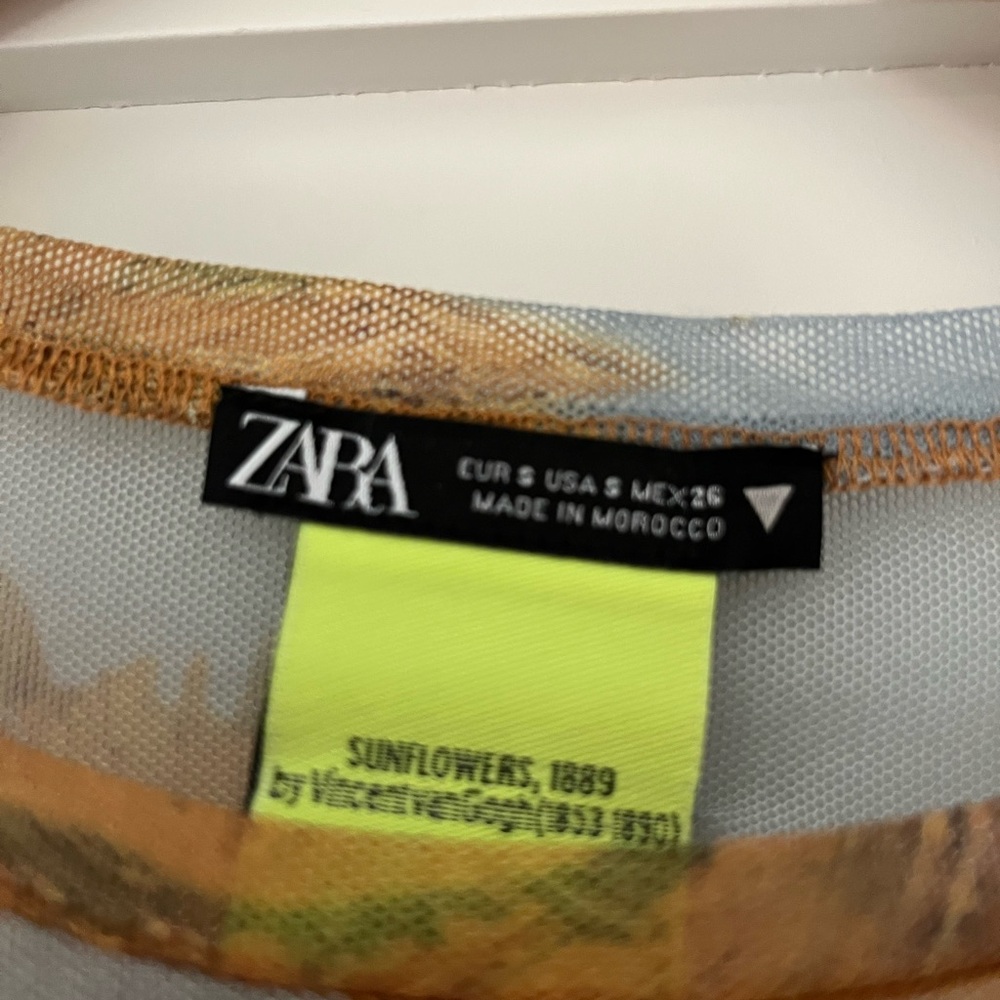 Zara Sunflower Mesh Top